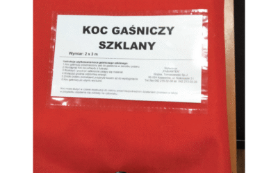 Koc gaśniczy szklany 2 × 3 m – profesjonalne zabezpieczenie przeciwpożarowe PN‑EN 1869